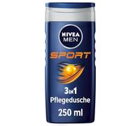 NIVEA MEN Sport - Gel doccia (250 ml), pH neutro per la pelle con profumo rivitalizzante, gel doccia da uomo con minerali per corpo, viso e capelli