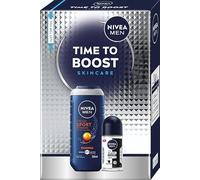 NIVEA MEN Time to Boost Set di cosmetici da uomo regalo - Gel doccia e antitraspirante