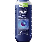 NIVEA MEN Total Relax - Gel doccia a pH neutro, con profumo di legno di cedro, per uomini, formula rilassante con olio di lavanda per corpo, viso e capelli (250 ml)