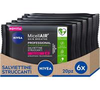 NIVEA MicellAir Professional Salviettine Struccanti in Confezione da 6 x 20