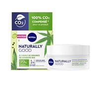 NIVEA NATURALLY GOOD - Cura giorno confortante (1 x 50 ml), trattamento viso con olio di semi di canapa biologico, crema da giorno lenitiva per pelli stressate