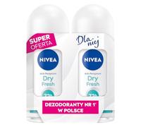 NIVEA Nero & White Dry Fresh Antitraspirante a sfera 72H, 2 x 50 ml