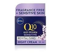 Nivea NIVEA Q10 Crema notte rivitalizzante antirughe sensibile (50ml), Crema viso con pelle pura Identico Q10 ed estratto di liquirizia, Crema per pelle sensibile
