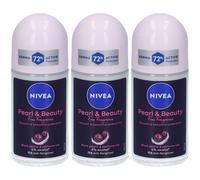 Nivea Pearl & Beauty Black Pearl Deodorante Roll-On 72h 3x50 ml