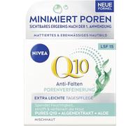 NIVEA Q10 Antirughe, Crema diurna extra leggera, rassodante con SPF 15, cura del viso per pelli miste con Q10, estratto di alghe e aloe (50 ml)