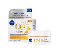 NIVEA Q10 Anti-Rughe Energy Crema Giorno Illuminante SPF 15 50 ml, Crema viso antirughe e idratante con Coenzima Q10, Glycostop e Vitamina C, Skincare ad assorbimento rapido per pelle spenta e stanca
