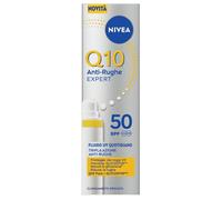 NIVEA Q10 Anti-Rughe Expert Fluido UV Quotidiano SPF 50 40 ml, Crema viso antirughe a tripla azione con protezione solare, Crema viso SPF 50 con Q10 Puro e Glycostop contro raggi UV e rughe