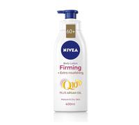 NIVEA Q10 Olio di Argan Body Milk Rassodante + Extra Idratante (400 ml), lozione corpo rassodante per pelle secca, crema idratante corpo nutriente