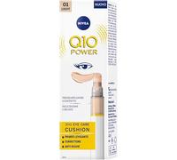 NIVEA Q10 POWER 3in1 Eye Care Cushion 01 Light 4 ml, Crema contorno occhi colorata e idratante, Primer occhi anti-età con Coenzima Q10, Correttore occhiaie levigante