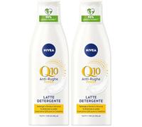 NIVEA Q10 Power Latte Detergente Viso + Antirughe da 200 ml, Detergente viso Idratante Anti-Età con Q10 e Creatina, Struccante viso idratante per pelle sensibile (Confezione da 2)