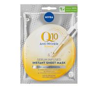 NIVEA Q10 POWER - Maschera antirughe e rassodante per 10 minuti, confezione da 5 (5 x 1 pezzo), con effetto antirughe, cura del viso rassodante