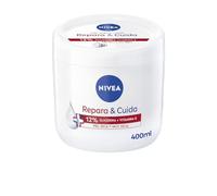 NIVEA Ripara & Care Crema Idratante Corpo Viso e Mani (1 x 400 ml), Crema Idratante 72 h con Glicerina e Vitamina E pura, per Pelle secca e molto secca