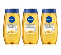 NIVEA Rich Care olio doccia per pelli secche 3 x 200 ml
