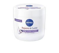 NIVEA Ripara & Care Crema Idratante Corpo Viso e Mani (1 x 400 ml), Crema Idratante 72 h con Glicerina e Pantenolo, per pelli secche e sensibili, senza profumo