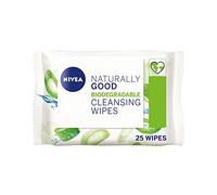 NIVEA Salviette biodegradabili (25 salviette), salviette biodegradabili in 100% fibre vegetali, salviette naturali per il trucco, salviette struccanti per il viso