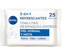 NIVEA Salviette struccanti rinfrescanti (1 x 40 pezzi) salviette struccanti per pelle normale e mista, salviettine umidificate per viso, occhi, labbra e collo