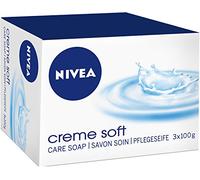 NIVEA Creme Soft Sapone in Pastiglia (3 unità x 100 grammi), è arricchito con olio di mandorle per pulire e curare la pelle delle mani
