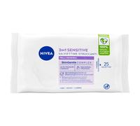 NIVEA Salviettine Struccanti 3in1 Sensitive 25 Pezzi, Salviettine per pelli sensibili, Salviette struccanti per viso, occhi e labbra, Struccante viso e occhi per trucco waterproof