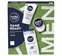 NIVEA Set regalo da uomo Game Ready (3 prodotti), set regalo per la cura della pelle da uomo con gel doccia, detergente viso e crema idratante, perfetto come regalo di Natale o di compleanno
