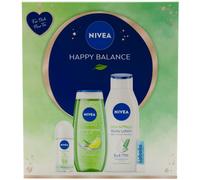 Nivea Set Regalo Happy Balance 1 X 4teilig Gel Doccia - Crema Corpo - Deo