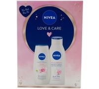 Nivea Set Regalo Love & Care 1 X Gel Doccia Rosa + Corpo Lozione Petalo