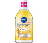 NIVEA Skin Glow, tonico per il viso con complesso di amminoacidi, vitamina C e vitamina E, struccante per il trucco impermeabile, detergente micellare con 5% siero per la pelle stanca (400 ml)