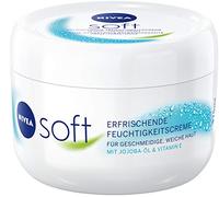 NIVEA Soft, crema idratante rinfrescante (375 ml), crema morbida nutriente con vitamina E e olio di jojoba, crema per la pelle a rapido assorbimento