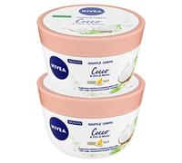NIVEA Soufflé Cocco Crema Corpo Idratante Texture Leggera a Rapido Assorbimento con Perle di Olio di Monoi Effetto Pelle Liscia e Vellutata - 2 Barattoli da 200ml