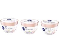 NIVEA Soufflé Corpo Fiori di Ciliegio & Olio di Jojoba in confezione da 3 x 200 ml, Crema idratante dalla texture leggera, Crema corpo con fragranza ai Fiori di Ciliegio