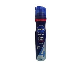 NIVEA Spray per capelli Care&Hold, 250 ml, protezione dai raggi UV, restores Without Weighing Down or Drying, and Does Not Stick to Hair, Making It Easy to Remove With Brushing (Pack of 3)