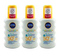 Nivea Spray Solare Per Bambini E Neonati SPF 50+ 3 X 200Ml Protezione UVA/UVB