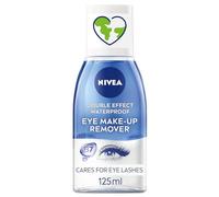 NIVEA Struccante occhi doppio effetto impermeabile (125 ml), detergente viso per uso quotidiano per trucco e mascara con estratto di fiordaliso e biotina