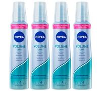 Nivea Styling Mousse Volume Spuma Capelli Raddoppia Volume della Chioma Volumizzante Fissante a Lunga Tenuta Senza Appiccicare - 4 Flaconi da 150ml