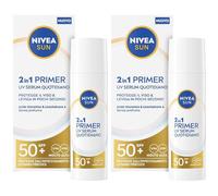 Nivea Sun 2in1 Primer UV Serum Quotidiano SPF50+ 30 ml, Siero viso con