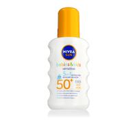NIVEA SUN Babies & Kids Sensitive Spray Solare FP50+ (1 x 200 ml), protezione solare per bambini, protezione solare molto alta per ridurre il rischio di allergie solari