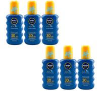 Nivea Sun Bambini Protect & Play 6 X 200ml Spray Solare LSF30 Impermeabile -per