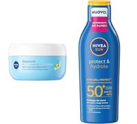 NIVEA SUN Crema Doposole Rigenerante Intensiva 300 ml, Dopo sole idratante 48h, lenitivo e nutriente + NIVEA SUN Protect & Hydrate SPF 50+ 200 ml, Crema solare 50+ idratante 48h ad assorbimento rapido