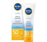 Nivea Sun Crema viso opacizzante livellamento del colore della pelle con alta protezione, Spf 50,50 ml
