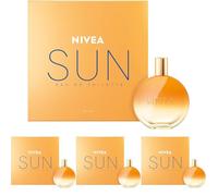 NIVEA SUN Eau de Toilette, Profumo con Crema Solare Originale, Unisex Estivo e Rinfrescante in Flacone Iconico (100 ml) (Confezione da 4)