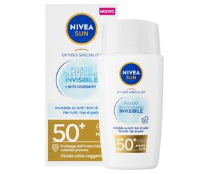 Nivea Sun Fluido Quotidiano Invisibile SPF 50+ 40 ml, Crema solare vis