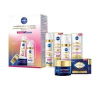NIVEA SUN Kids Protect & Care Set Solare, Set da 5 Pezzi | Kit Solare per Bambini: Crema Solare SPF 50+, Doposole Idratante, Cerotti Hansaplast, Balsamo Labbra Labello e Carte UNO