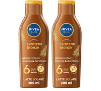 Nivea Sun Latte Solare Carotene Bronze FP6 200 ml, Crema solare abbron
