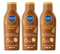 Nivea Sun Latte Solare Carotene Bronze FP6 200 ml, Crema solare abbron