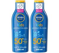 Nivea Sun Latte Solare Kids Protect & Care FP50+ 200 ml, Crema solare