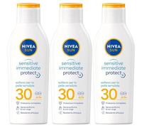Nivea Sun Latte Solare Sensitive Immediate Protect FP30 200 ml, Crema