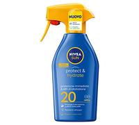 NIVEA SUN Maxi Spray Solare Protect & Hydrate FP20 nel maxi flacone spray da 300 ml, Latte solare che idrata per 48h, Crema solare con formula biodegradabile