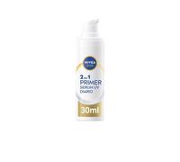 Nivea Sun Primer Sierum UV Diario 2 in 1, siero viso con protezione solare SPF 50+, protezione solare viso che protegge e ammorbidisce la pelle, con acido ialuronico e licocalcon A, 1 x 30 ml