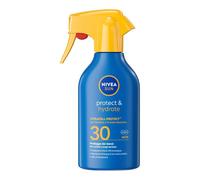 NIVEA SUN Protect & Hydrate Spray Solare SPF 30 250 ml, Crema solare 30 spray idratante 48h ad assorbimento rapido, Protezione solare 30 resistente all'acqua con Vitamina C e Acido Ialuronico
