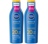 NIVEA SUN Protect & Hydrate SPF 20 200 ml, Crema solare 20 idratante 48h ad asso