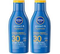 NIVEA SUN Protect & Hydrate SPF 30 Formato Viaggio 100 ml, Crema solare 30 idratante 48h ad assorbimento rapido, Protezione solare 30 resistente all'acqua con Vitamina C e Acido Ialuronico